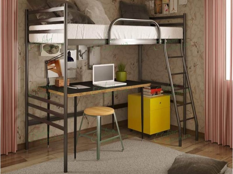 Металлическая двухъярусная кровать-чердак Флай Дуо Чердак 1