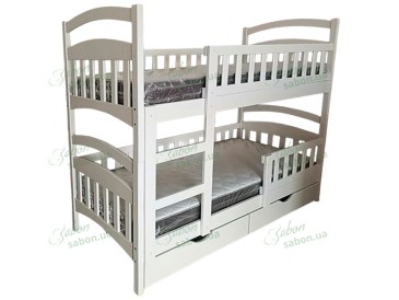 Деревянная двухъярусная кровать-трансформер Капитошка