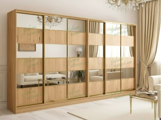 Шкаф-купе Стандарт 4.2 шестидверный H-220 2