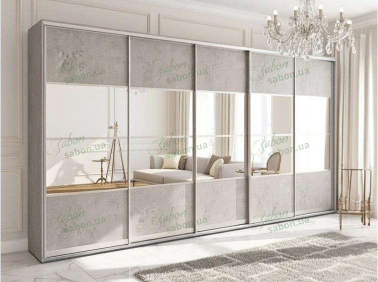 Шкаф-купе Стандарт 7.7 пятидверный H-220 1