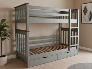 Деревянная двухъярусная кровать-трансформер Скандинавия мини 2