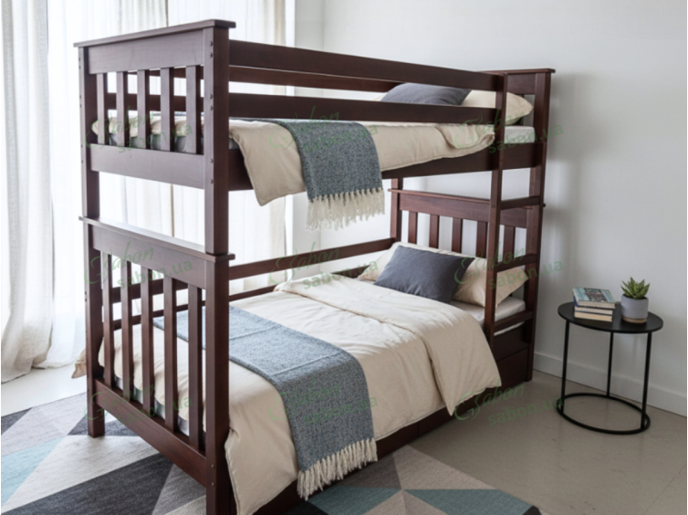 Деревянная двухъярусная кровать-трансформер Скандинавия мини 8 