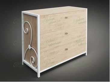 Комод Кадіс з натурального дерева і металу 2