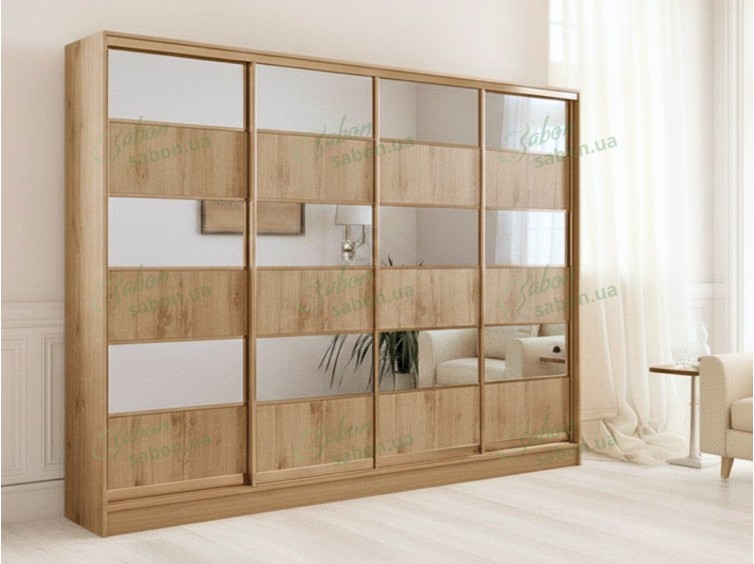 Шкаф-купе Стандарт 4.2 четырехдверный H-210 1