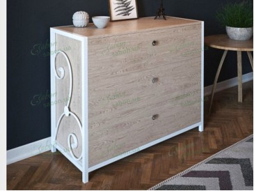 Комод Кадіс з натурального дерева і металу