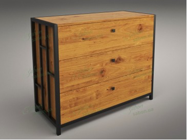 Комод Ренн из натурального дерева и металла 4