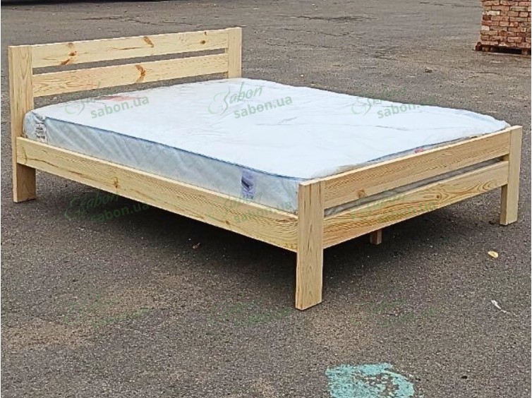 Дерев'яне ліжко Класік без лаку 2 