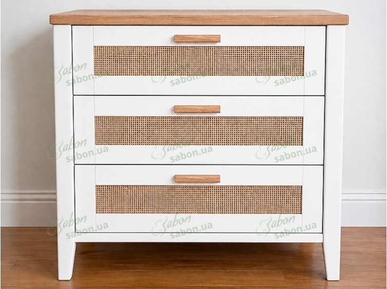 Комод ECO с ротангом из натурального дерева 4 