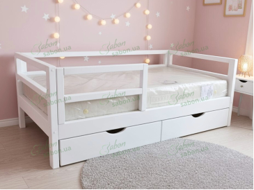 Дитяче ліжко Кевін з шухлядами з натурального дерева