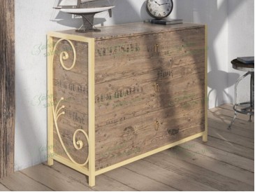 Комод Бетіс з натурального дерева і металу