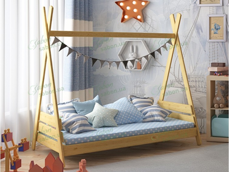 Дитяче ліжко-будиночок Дріма з натурального дерева 5 
