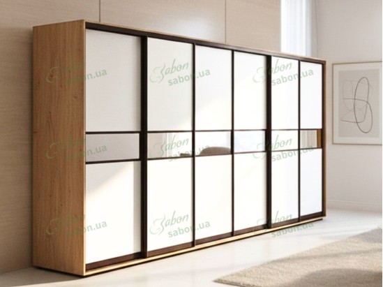 Шкаф-купе Стандарт 5.4 шестидверный H-240 2