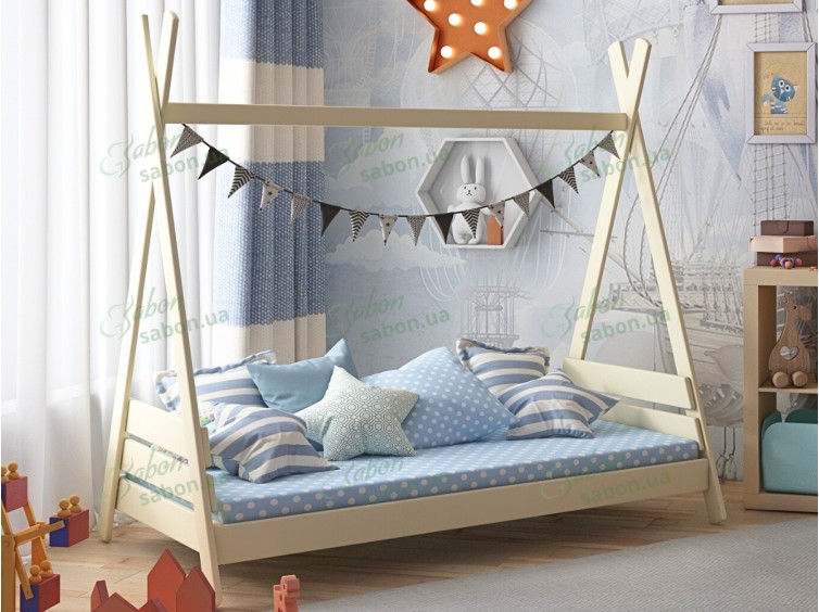 Дитяче ліжко-будиночок Дріма з натурального дерева 9 