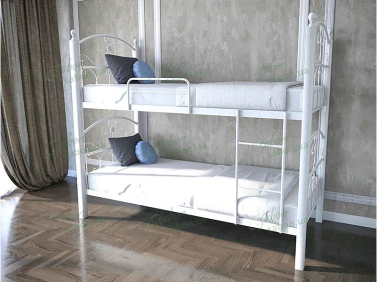 Двухъярусная металлическая кровать Патриция Wood 1