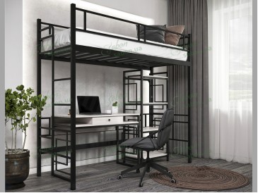Металлическая двухъярусная кровать-чердак Дабл Чердак 2