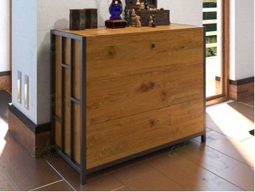 Комод Ренн из натурального дерева и металла