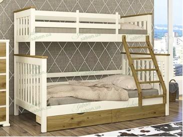 Деревянная двухъярусная кровать-трансформер Скандинавия