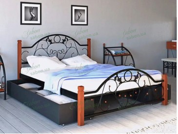 Металеве ліжко Франческа Дерево