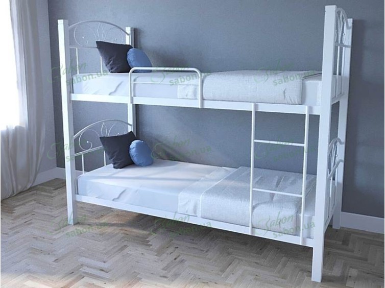 Двухъярусная металлическая кровать Лара Люкс Wood 1