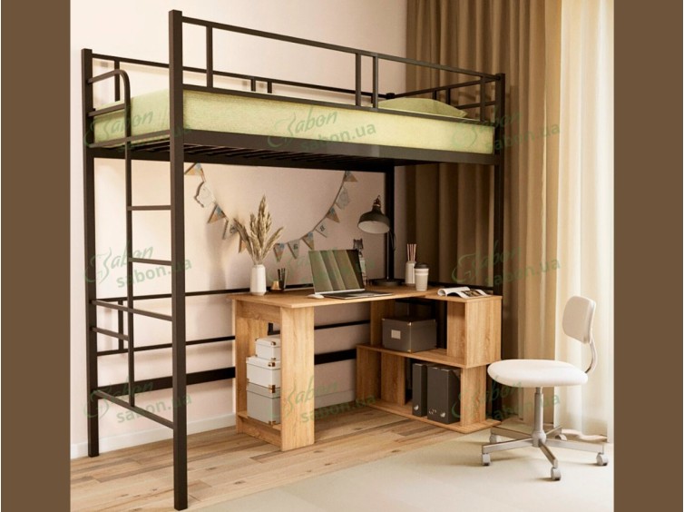 Металлическая двухъярусная кровать-чердак Дабл Чердак 5 