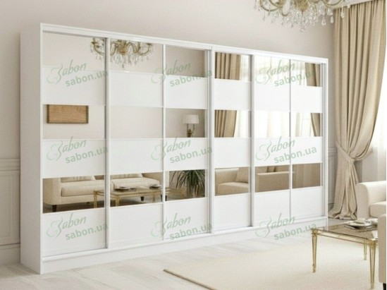 Шкаф-купе Стандарт 4.2 шестидверный H-210 2