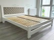 Дерев'яне ліжко Модерн ДУБ з м'яким узголів'ям ґудзики 12
