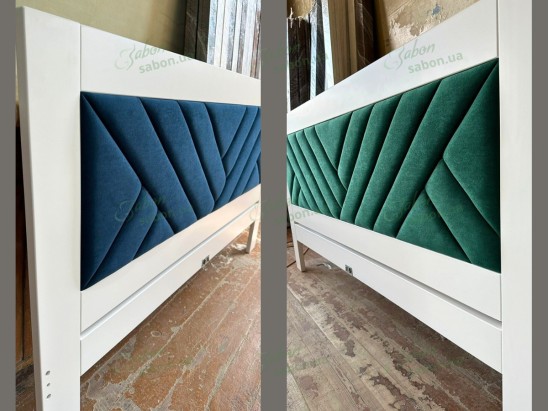 Деревянная кровать Модерн СОСНА с мягким изголовьем линии 7 