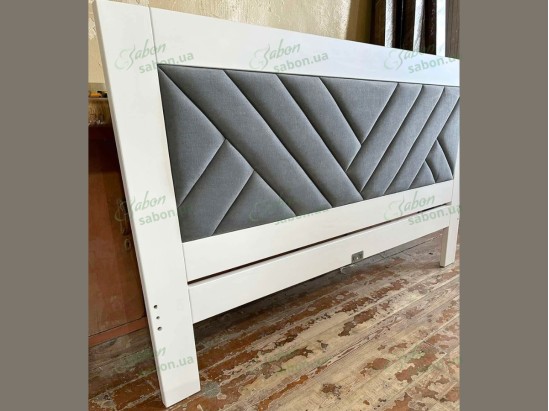 Деревянная кровать Модерн СОСНА с мягким изголовьем линии 8 