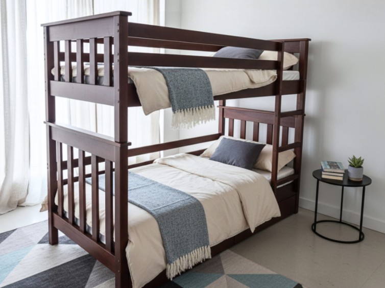 Деревянная двухъярусная кровать-домик Лука 8 