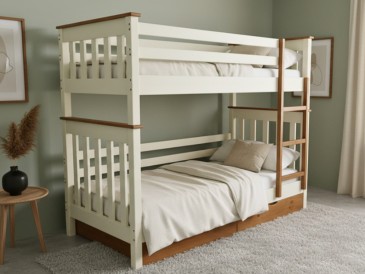 Деревянная двухъярусная кровать-трансформер Скандинавия мини