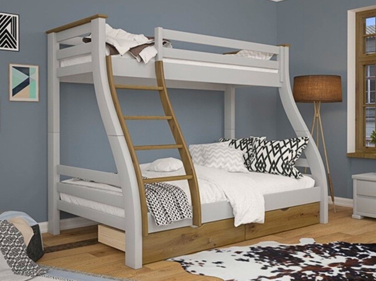 Дерев'яне двоярусне ліжко Аляска 1