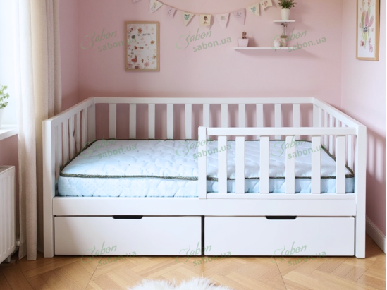 Детская кровать Лесенка из натурального дерева 2