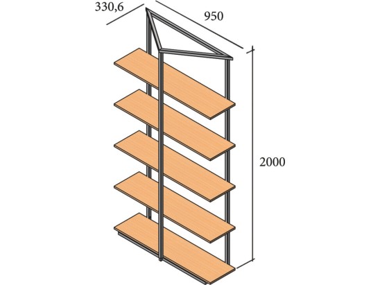 Современный стеллаж Драй 2