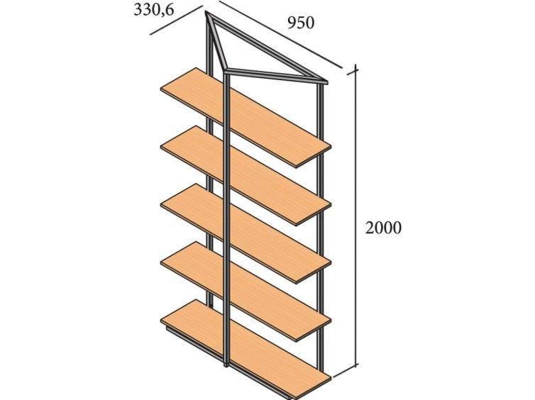 Современный стеллаж Драй 2 