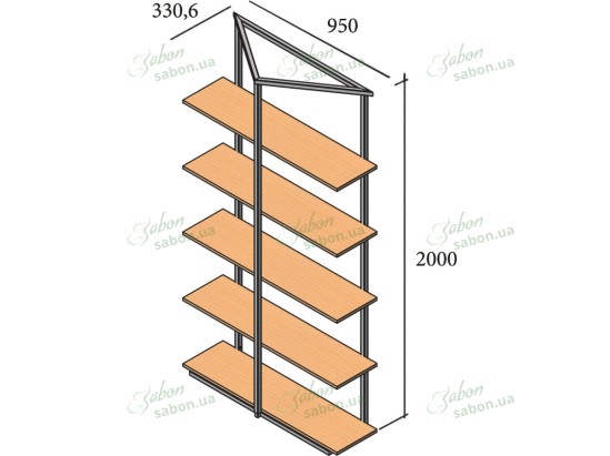 Сучасний стелаж Драй 2 