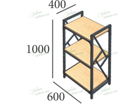 Сучасний стелаж Ромбо 3 6 