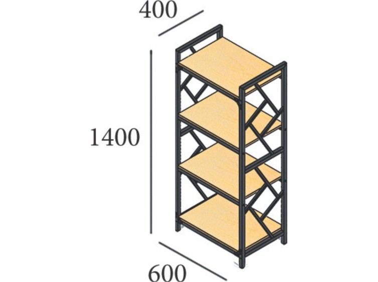 Современный стеллаж Ромбо 4 7 
