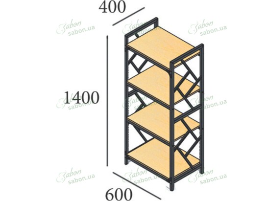 Сучасний стелаж Ромбо 4 7 