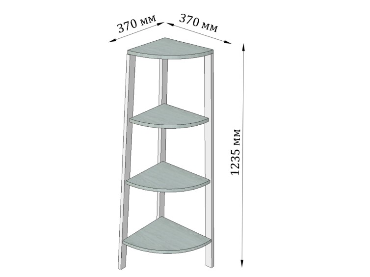 Современный стеллаж Угол 4 2 