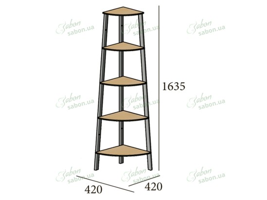 Современный стеллаж Угол 5 2