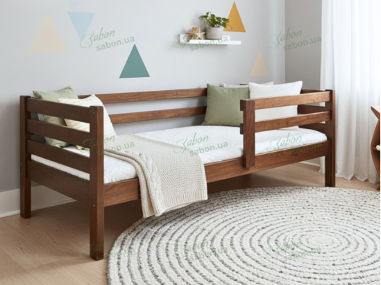 Дитяче ліжко Барні з натурального дерева 2