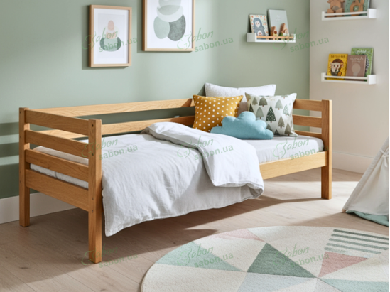 Дитяче ліжко Барні з натурального дерева 6 