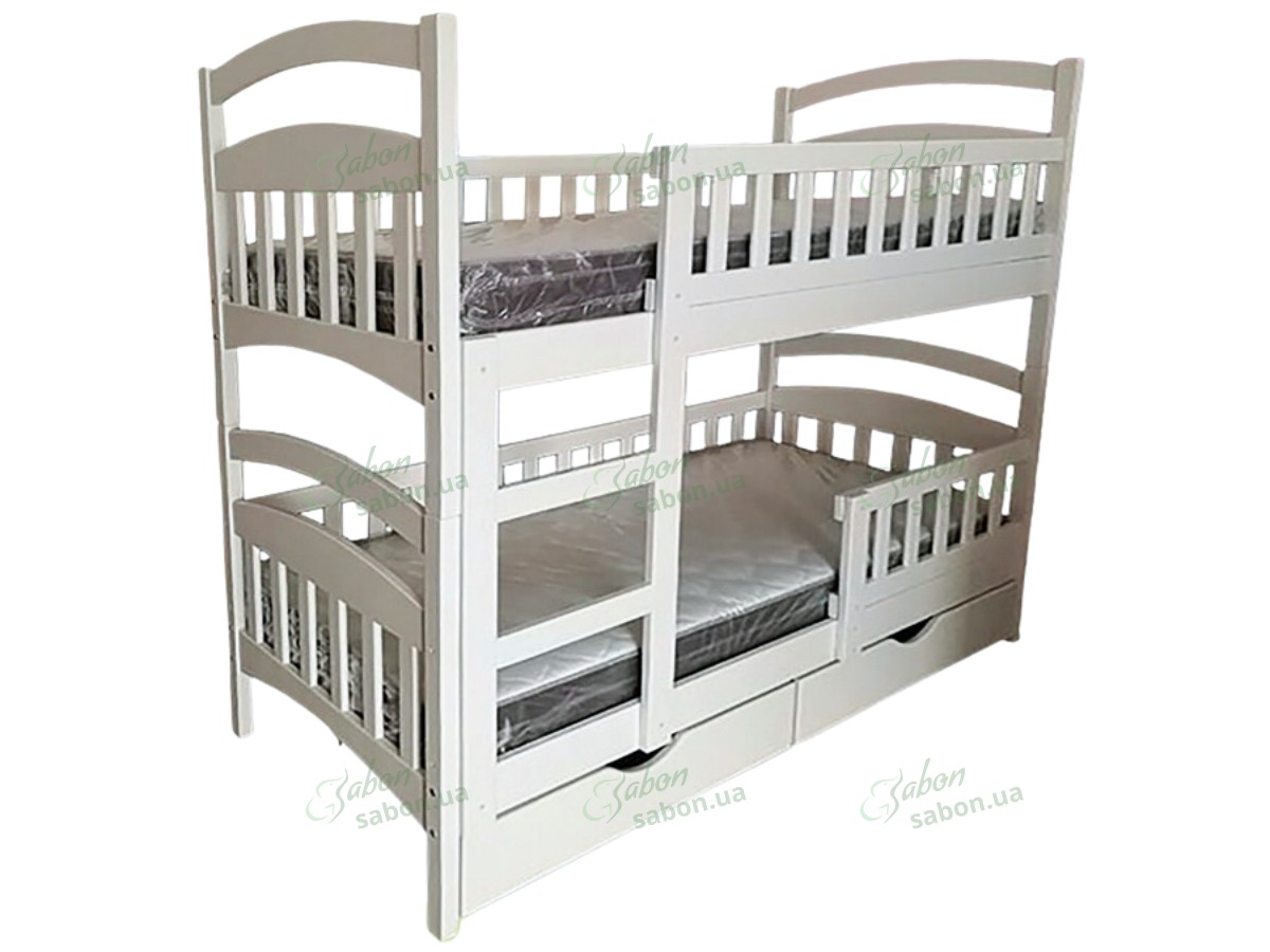 Деревянная двухъярусная кровать-трансформер Капитошка