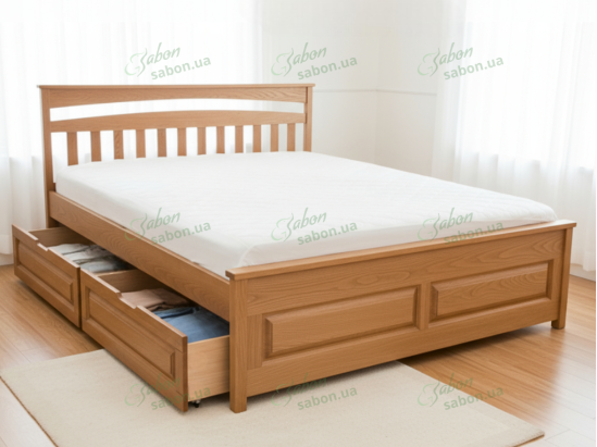 Дерев'яне ліжко Верона ясень 1