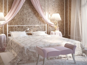 Металлическая кровать Хризантема