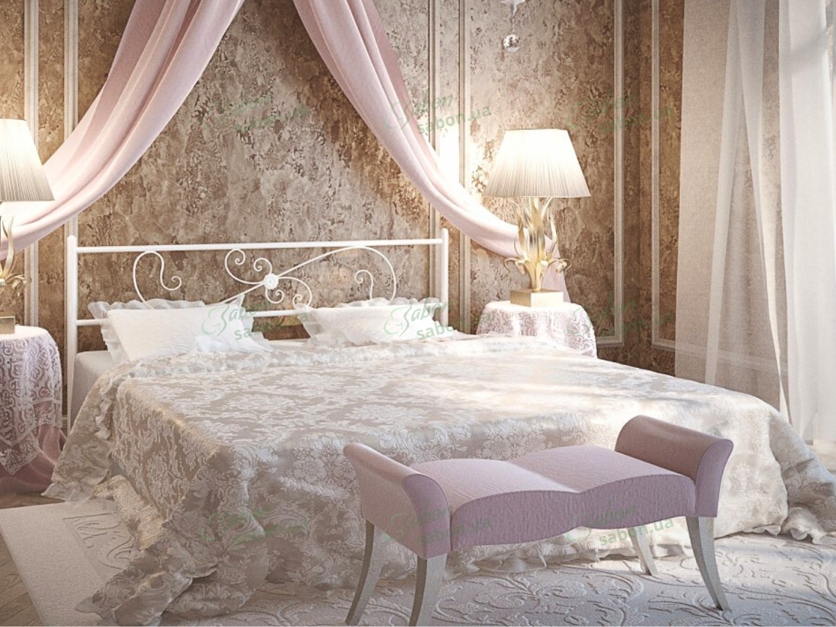 Металеве ліжко Хризантема