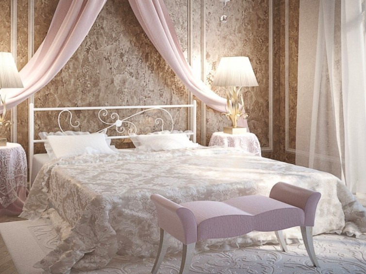 Металлическая кровать Хризантема 1