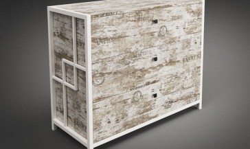 Комод Арден из натурального дерева и металла 2