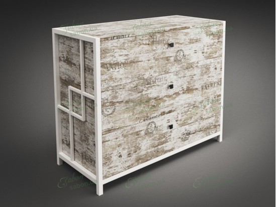 Комод Арден з натурального дерева і металу 2