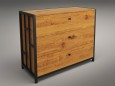 Комод Ренн из натурального дерева и металла 13